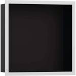 Hansgrohe XtraStoris Individual - Ниша за вграждане в стена с дизайнерска рамка, 30x30x10 см, матово черно/матово бяло 56098700 (56098700)