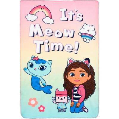 Jerry Fabrics Fleecová deka Meow Gábinin kouzelný domek