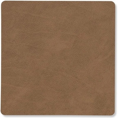 LIND Podtácek Square Nupo hnědá kůže 10x10cm