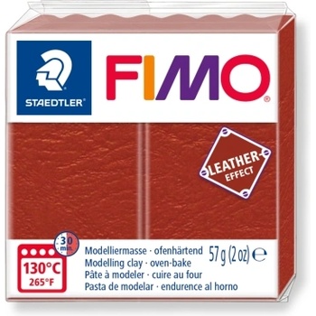 FIMO Полимерна глина Fimo Leather 8010, 57g, червен 749 (28099-А-ЧЕРВЕН)