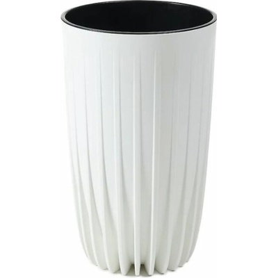 Lamela Kvetináč MIRA 25 cm, vysoký, biely