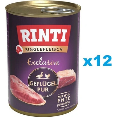 Rinti Singlefleisch Exclusive Poultry Pure monoproteínové mäso hydina 12 x 400 g