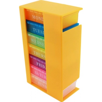 HomePRO AG424B Týždenný dávkovač na lieky, viacfarebný