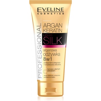 Eveline Cosmetics Argan Keratin Liquid Silk arganová výživa na vlasy 8v1 200 ml