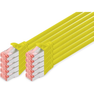 ASSMANN LAN cable Cat 6 - 5 m - 10 pieces - S/FTP shielded - yellow - DK-1644-050-Y-10
