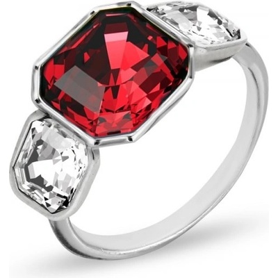 Spark prsten červený se Swarovski Elements Imperial Trio P44803SCC Scarlet