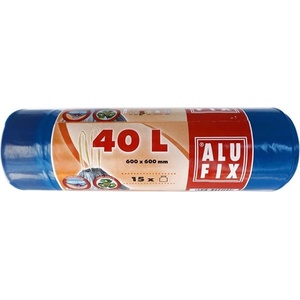 Alufix Торба за боклук alufix 40l с 26 микрона уплътнителна лента синя 15 броя msz40uninew (msz40uninew)