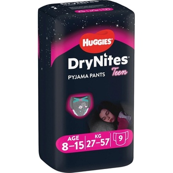 HUGGIES Dry Nites Large 8-15 years Girls 9 ks