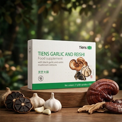 Tiens Cesnak a reishi 60 kapsúl