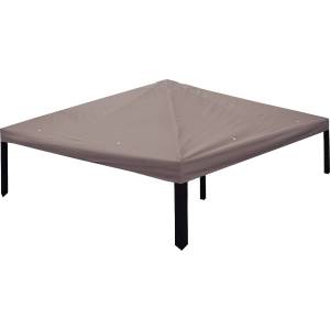 vidaXL Покривало за беседка 300 x 300 cm Таупе Полиестер и стомана (42029038) Палатка
