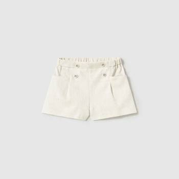 Mayoral Панталон къс структура в цвят шампанско за мини момиче Майорал