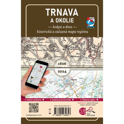 VKÚ Harmanec Porovnávacia mapa Trnava a okolie kedysi a dnes