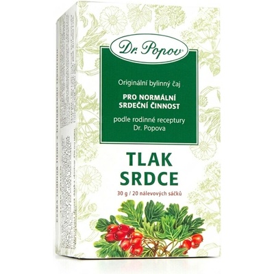 Dr.Popov Tlak srdce bylinný porcovaný čaj 30 g