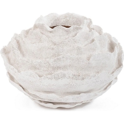 Bizzotto Pavo БЯЛА ШИРОКА ВАЗА ЗА ЦВЕТЯ h39.5 (0183054)