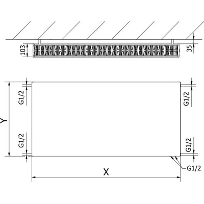 Mexen CF22 W622F-060-140-70 600 mm x 1400 mm černá