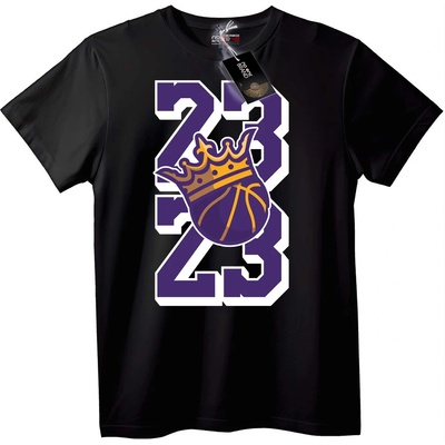 NOONEBRAND Тениска 23 Корона - Баскетбол - 2XL, Black