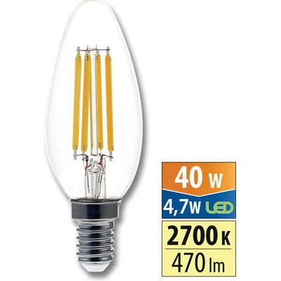 MCLED žárovka LED 4,7W-40 E14 470lm 2700K 320° teplá bílá ML-323.032.87.0
