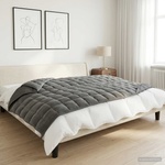vidaXL Тежко одеяло Антрацит 122 x 183 cm 5 kg 100% Памук 205T (3442973)