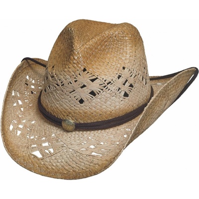 Longmire westernový klobouk z raffie přírodní