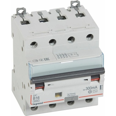 Legrand 4-pólový B/16A 6kA AC 300mA DX3