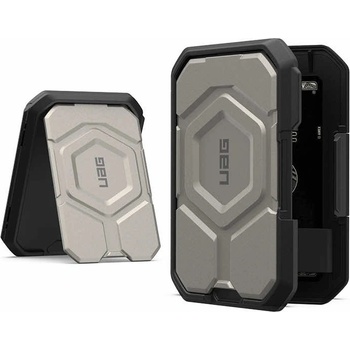 Urban Armor Gear Magnetic Wallet with Stand - поликарбонатов портфейл (джоб) и поставка, за прикрепяне към iPhone с MagSafe (черен)