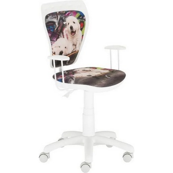 Image 1 of Nowy Styl Group Детски стол Мебели Богдан модел Mini Dogs white, с подлакътници