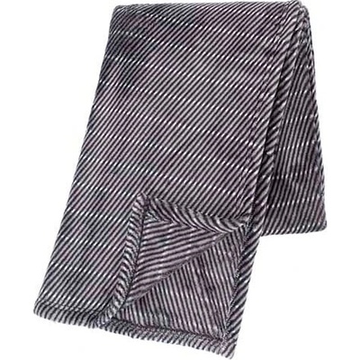 Tiseco Home Studio Сиво одеяло от микрофлис на райета, 130 x 180 cm - Tiseco Home Studio (3297STRIPE)