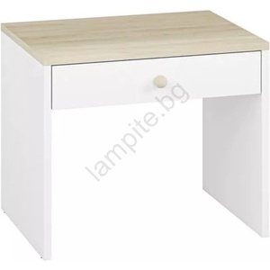 Konsimo Sp. z o. o. Sp. k Нощно шкафче BUBO 58x69 см бяло/светъл бук (KO0099)