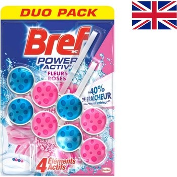 BREF Aktiv Dezinfekčné guličky na zavesenie do WC 2 x 50 g Fresh Flowers