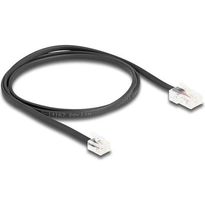 Delock Телефонен кабел RJ45 мъжки - RJ11 мъжки черен 1 м