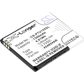 Cameron Sino Батерия за Panasonic Kx-Tu150, Kx-Tu150exr и други, 1300 mAh, Lion (CS-PTU155SL)