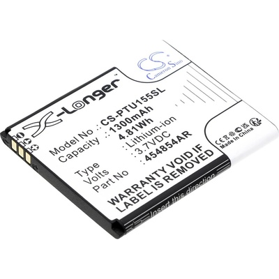 Cameron Sino Батерия за Panasonic Kx-Tu150, Kx-Tu150exr и други, 1300 mAh, Lion (CS-PTU155SL)