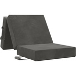 vidaXL Сгъваем диван легло 90 x 63 x 45 см Тъмносиво (900156)