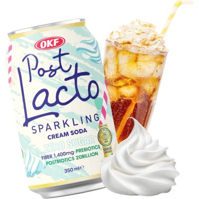 OKF PostLacto Zero Sugar Cream Soda Sparkling Drink 350 ml