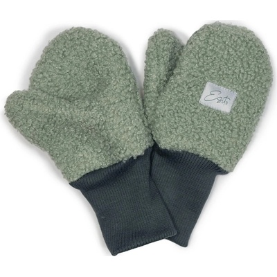 Esito Zimní palcové rukavice Teddy fleece double Olive olivová