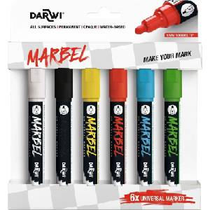 Darwi Marbel Комплект маркери 4 mm Primary 6 бр (DA0226004K03C)