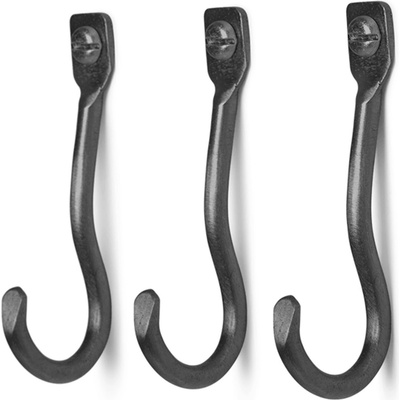 Ferm Living Закачалки Curvature черно-месингови 3 бр (1104263936)