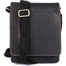 HGL Středně velká pánská kožená crossbody taška HGL no. 6025 černá