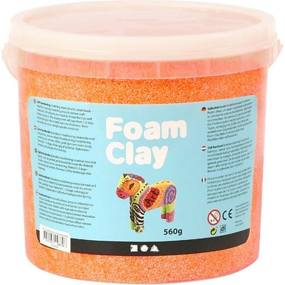 Foam Clay Modelovací kuličková hmota samotvrdnoucí neonově oranžová 560g