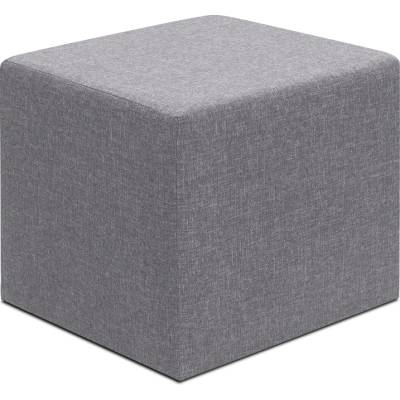 TopMebel Тъканен табуретка Линда в сив цвят 40x40x40см