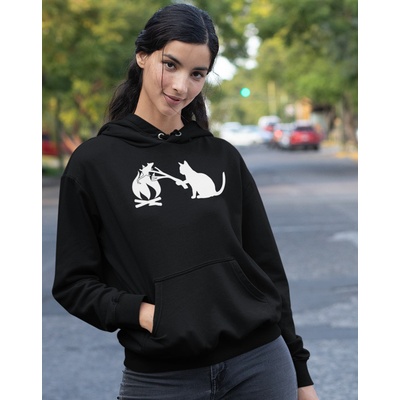 Canvas dámská mikina kočka a myš Černá – Zboží Dáma