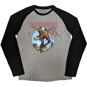 Iron Maiden Trooper Burst Raglan Black & Grey 2XL Риза (IMRL171MGB05)