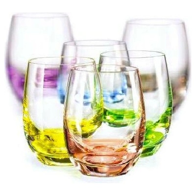 Bohemia Crystal Barevné sklenice na pálenku Rainbow 6 x 60 ml