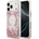 GUESS Resin Bottom Glitter MagSafe Case за iPhone 17 Pro - розов (3666339524654)
