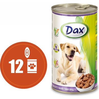 Dax Dog kousky jehně 12 x 1,24 kg
