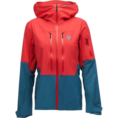Black Diamond Дамско ски яке Black diamond Women's Recon LT Shell Ski jacket - Coral Red / Creek Blue - размер XS (104-3291-0311)