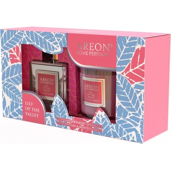 Areon Комплект ароматна свещ Areon Classic - С ароматни пръчици, Lilly of the Valley (SHP18_G01)