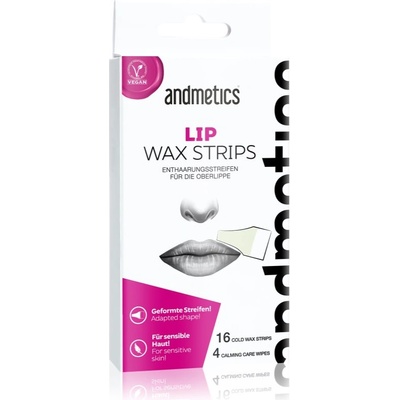 andmetics Wax Strips Lip восъчни ленти за депилация на горната устна 16 бр