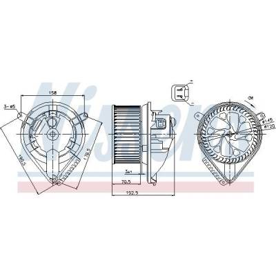 Vnitřní ventilátor NISSENS 87156