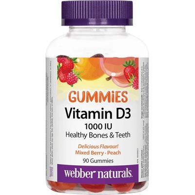 Webber Naturals Vitamin D3 Gummies 1000 IU [90 Дъвчащи гел капсули]